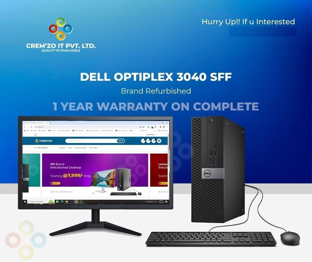 Dell Optiplex Desktop Set || 6th Gen || 19" inch || 1 Year Warranty