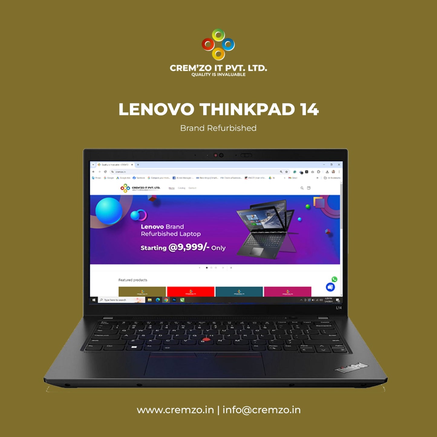 Lenovo ThinkPad  L-14 || 10th Gen